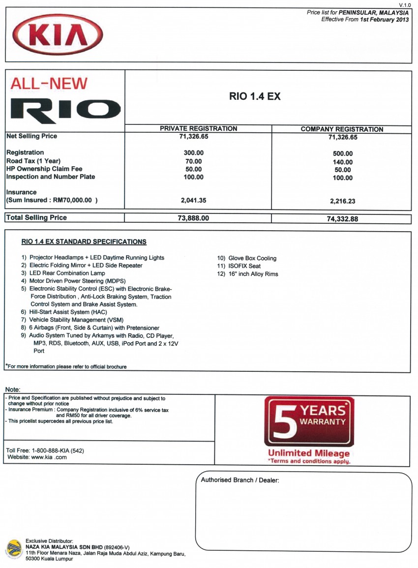 Kia Rio launched – 1.4 EX and SX, RM74k-RM80k 151726