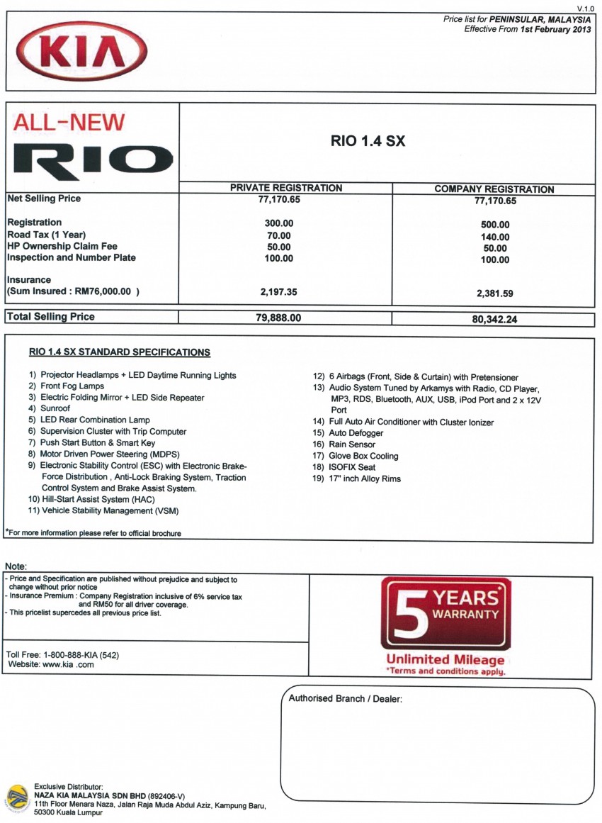 Kia Rio launched – 1.4 EX and SX, RM74k-RM80k 151727