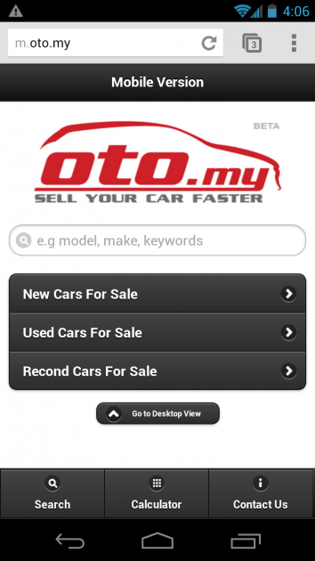 Buy cars on the go – oto.my now with mobile interface