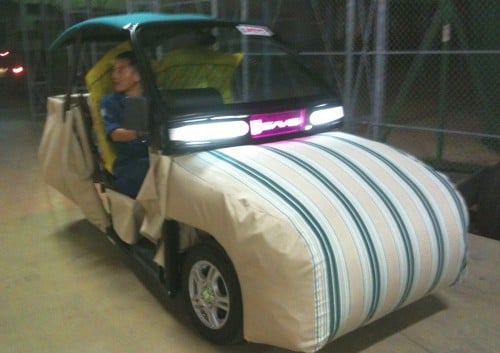 airbag car Humanix iSAVE-SC1 e-Tricar – the car, as airbag