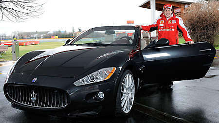 Maserati GranCabrio company car for Alonso