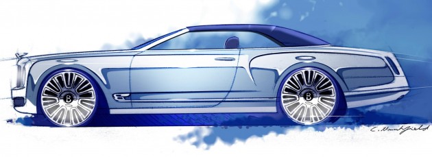 Bentley Mulsanne Convertible Concept – design sketches reveal the new drop-top