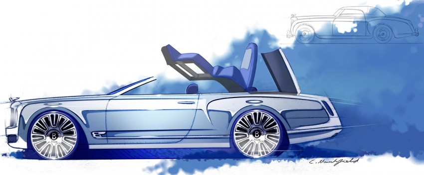 Bentley Mulsanne Convertible Concept – design sketches reveal the new drop-top 126093