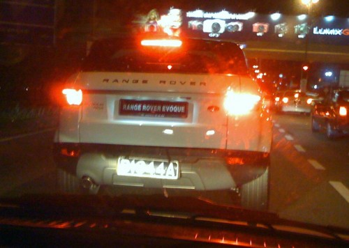 Range Rover Evoque on the streets of KL – Nov launch!