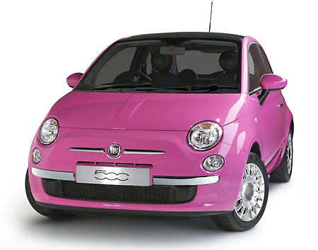 What women want? A pink Fiat 500, it seems!