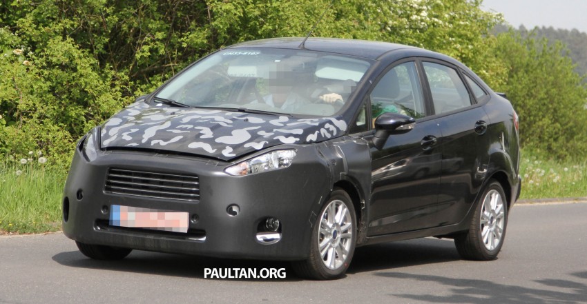 Ford Fiesta Sedan facelift sighted testing on public roads near the Nurburgring! 109429