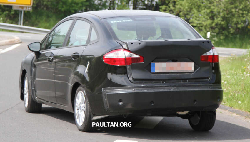 Ford Fiesta Sedan facelift sighted testing on public roads near the Nurburgring! 109425