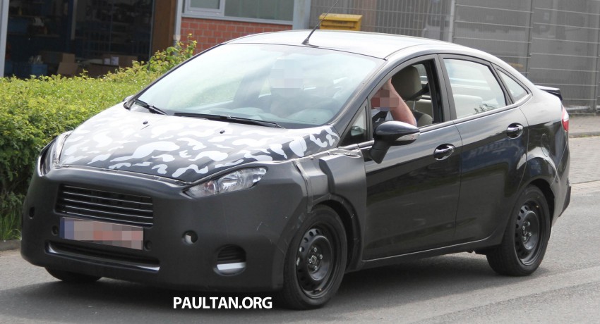 Ford Fiesta Sedan facelift sighted testing on public roads near the Nurburgring! 109424