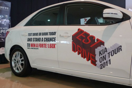 The Grand Prize of Test Drive Kia On Tour 2011 goes to Mohd Ismail Ibrahim – he drives home a Forte 1.6 EX!