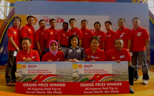 4 lucky winners heading to Ferrari World, Abu Dhabi in the Shell Helix Ferrari World Challenge