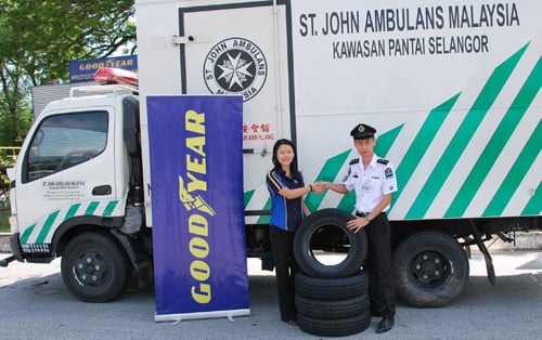 Goodyear donates tyres to St John Ambulance Malaysia