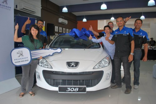 Nasim hands over Pug 308 Turbo to ‘Gimme More’ winner