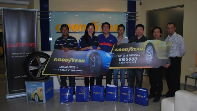 Lucky winners of the Goodyear Get The Grip contest drive home with their prizes!