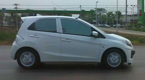 Honda Brio spied in Thailand, to be launched tomorrow