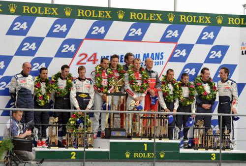 After a buffet of thrills and spills, Audi wins Le Mans 2011