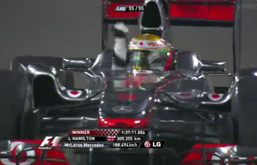 Hamilton wins Abu Dhabi GP as Vettel spins out on lap 1