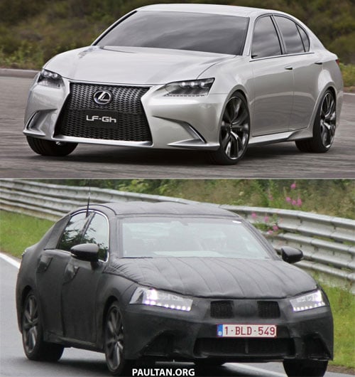2012 Lexus GS prototype spotted testing on the ‘Ring