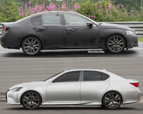 2012 Lexus GS prototype spotted testing on the ‘Ring