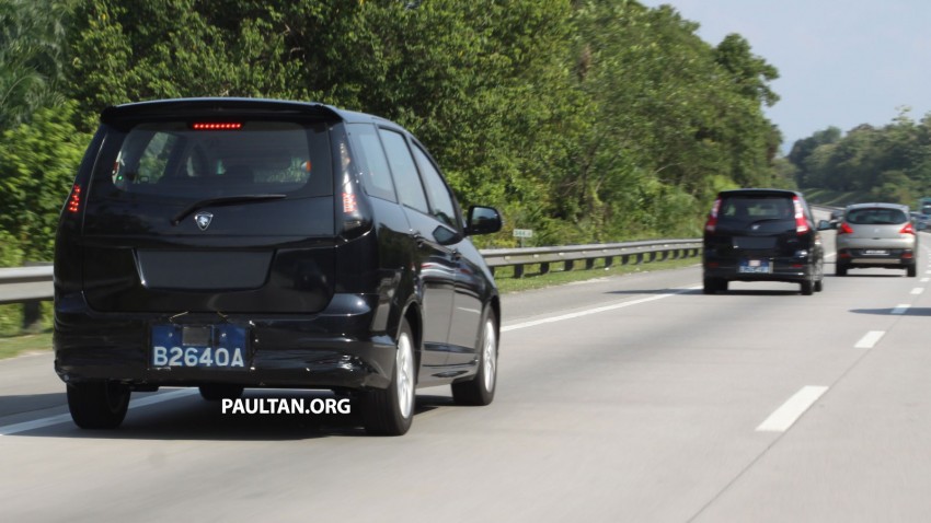 Left-hand drive Proton Exora facelift spotted on test 74016