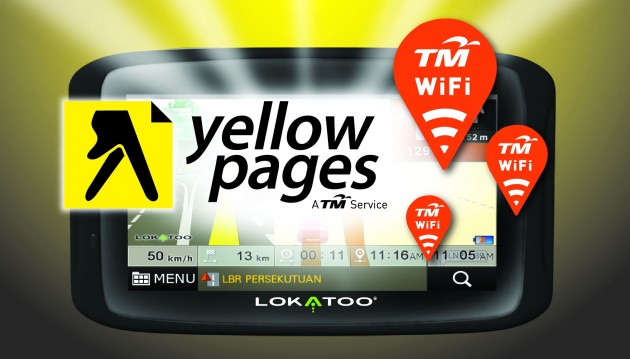 Lokatoo GPS navigation – now featuring Yellow Pages listings and TM WiFi coverage area locations