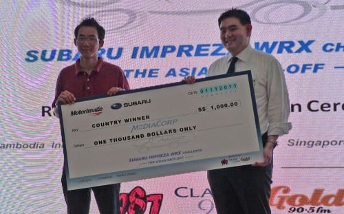 Subaru Palm Challenge 2011: Singaporean Chong Kiat Chi wins the Impreza WRX, lasts 75 hours and 36 minutes!