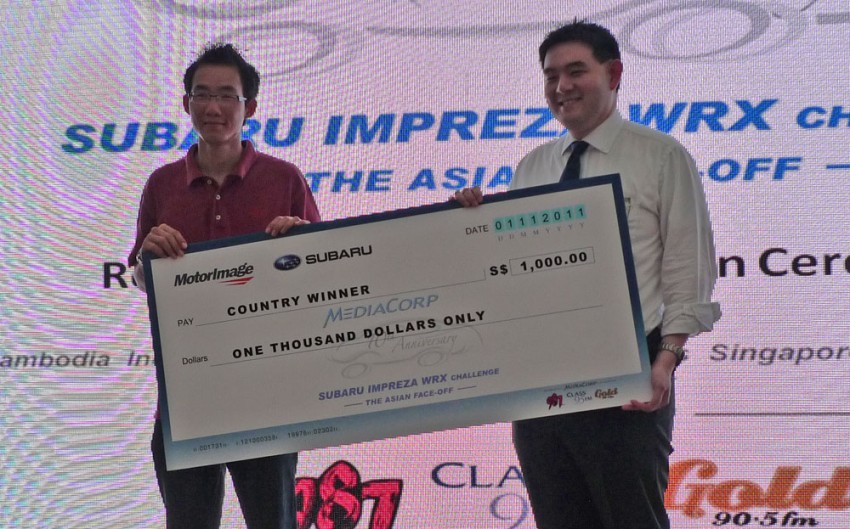 Subaru Palm Challenge 2011: Singaporean Chong Kiat Chi wins the Impreza WRX, lasts 75 hours and 36 minutes! 75216