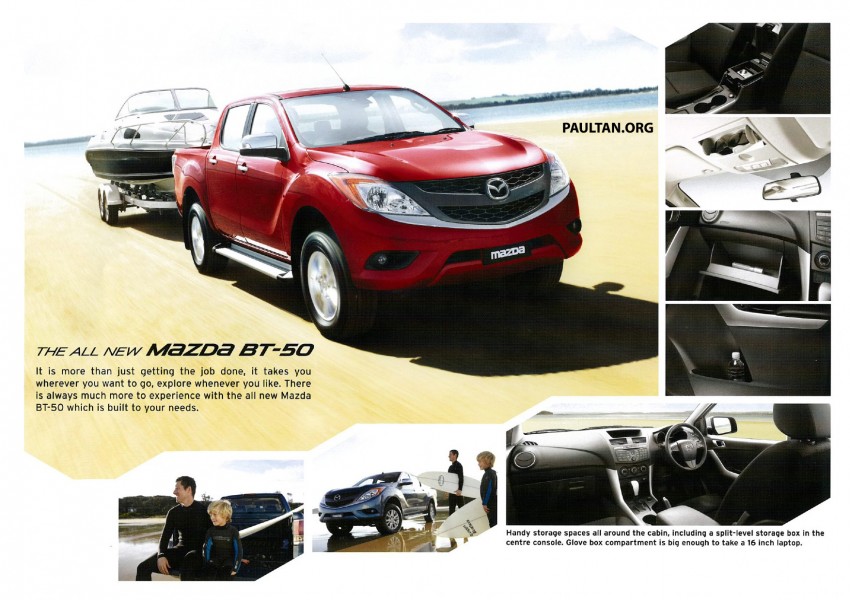 2012 Mazda BT-50 – full brochure and price list 124183