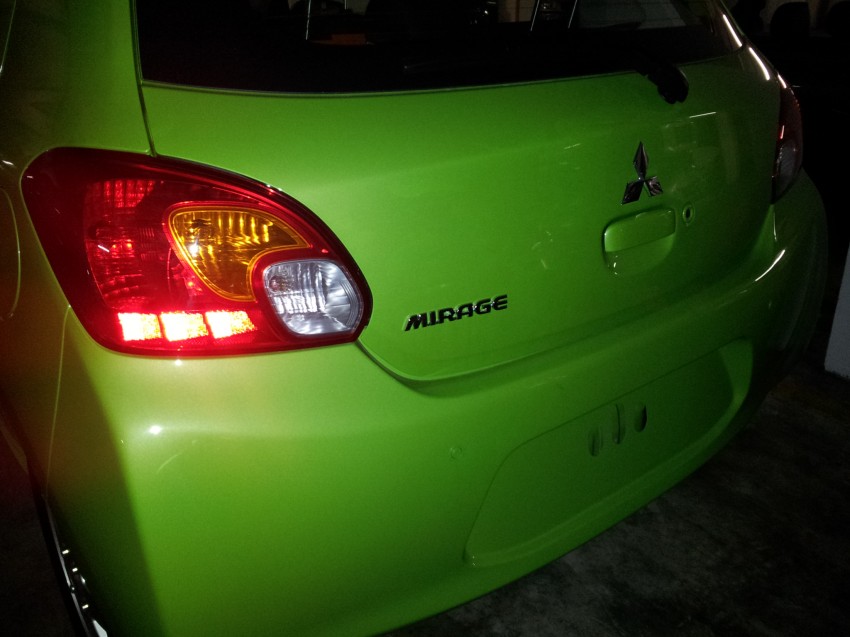 Mitsubishi Mirage spotted again, this time in car park 127766