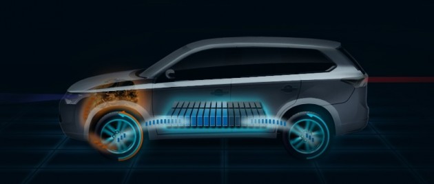 Mitsubishi to show Outlander Plug-in Hybrid EV at Paris – first 4WD electric car in production