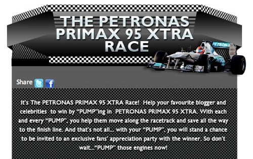 Support our virtual racecar in the PETRONAS PRIMAX 95 XTRA Race – we’re currently in the lead! :)