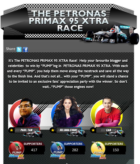 Petronas PRIMAX 95 Xtra Virtual Race will end on the 30th of May – support your favorite racecar now!