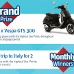 RHB Now’s Italia Mania contest could see you ride away in a Vespa or win a trip to Italy for two!