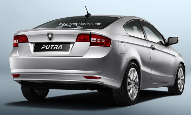 Proton Putra: rendering of a Prevé-based coupe