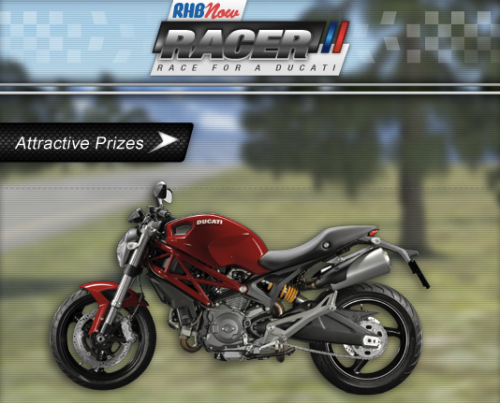 Fancy a Ducati Monster 795? You can simply win it in the RHB Now Racer contest!
