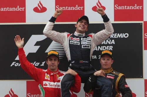 Pastor Maldonado wins Spanish GP, Williams’ first victory since 2004 – garage fire injures 16 soon after