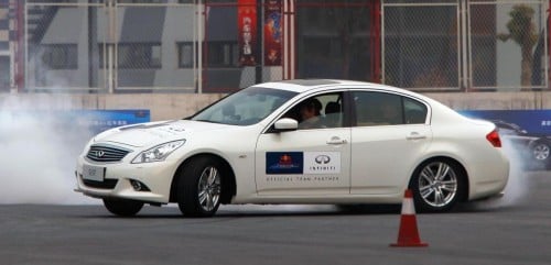 Sebastian Vettel puts Infiniti’s road-cars through their paces