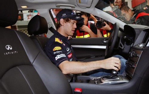 Sebastian Vettel puts Infiniti’s road-cars through their paces