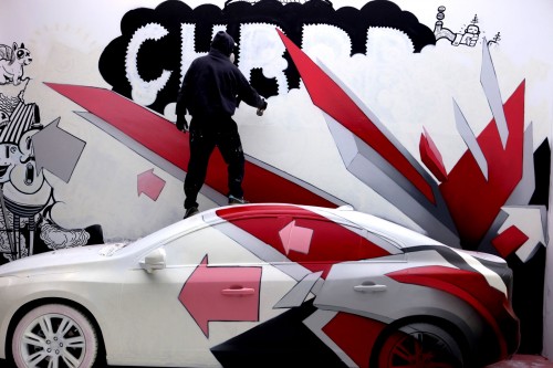 VIDEO: Volvo S60 Street Art Painting Time Lapse