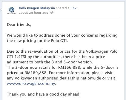 Volkswagen clarifies Polo GTI price increase – pricing re-evaluation by authorities!