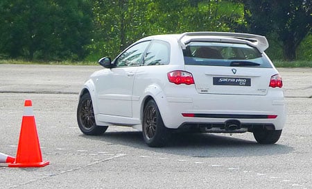 Proton Satria Neo CPS: parking lot test review 