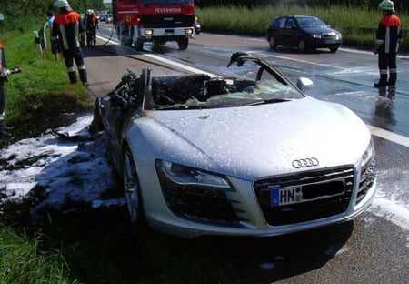 Burned Audi RS8 Prototype