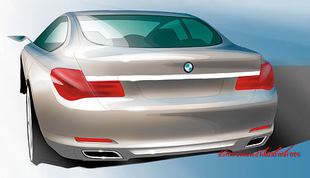 BMW 7-Series Sketch Art