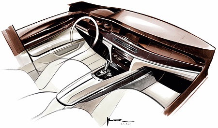 BMW 7-Series Sketch Art