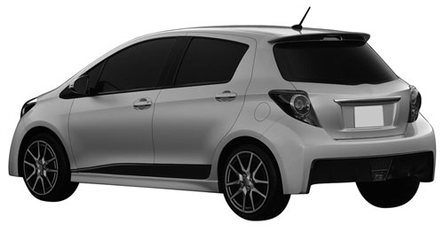 Sporty variant of new Toyota Yaris patented in Europe