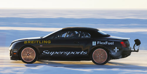 Bentley Supersports creates world speed record on ice
