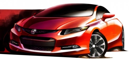 Honda teases next generation Civic with official sketch