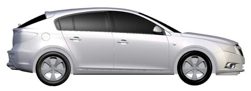 GM files patent for 2011 Chevrolet Cruze Hatchback