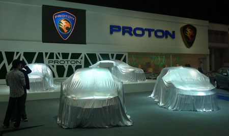 Facelifted Proton Saga waiting to be unveiled at the 2010 Thailand International Motor Expo!