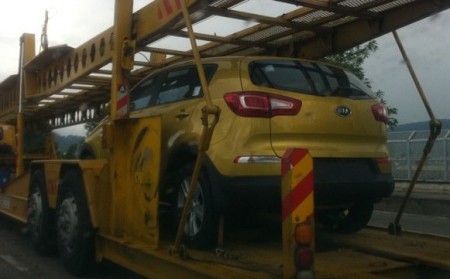 New Kia Sportage spotted on a trailer in Rawang
