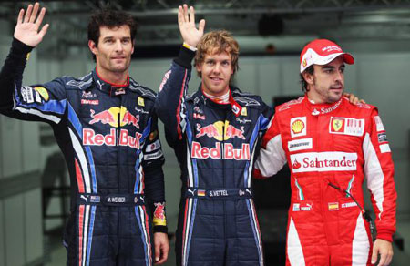 Korean GP: Vettel on pole, Webber completes the front row!